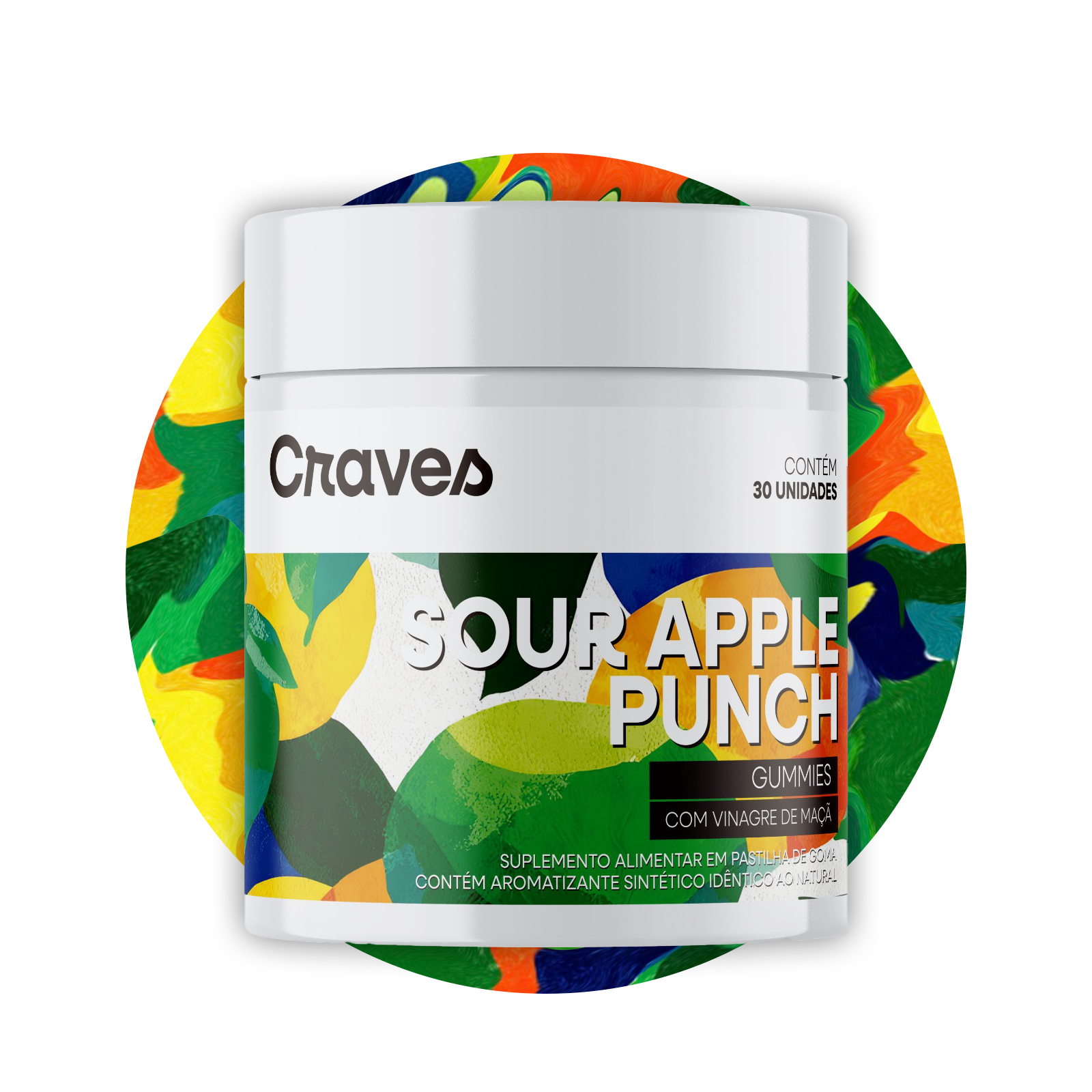 Sour Apple Punch, vinagre de maçã em Gummies